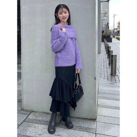 アシンメトリールーズNC Knit TOP PUR