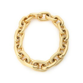 ゲス GUESS THE CHAIN Plain & Textured Chain Necklace （YG）