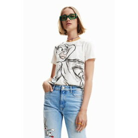 デシグアル Desigual バッグスバニー 半袖Tシャツ （ホワイト）