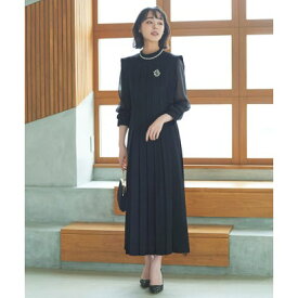 ルイルエブティック RUIRUE BOUTIQUE 【オケージョンドレス/結婚式】シアースリーブプリーツロングワンピース 披露宴 二次会 お呼ばれ フォーマル パーティードレス ロング丈 長袖 体型カバー