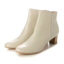 シェルシェ エトワール chercher ETOILE【本革】レザーショートブーツ （オフホワイト）