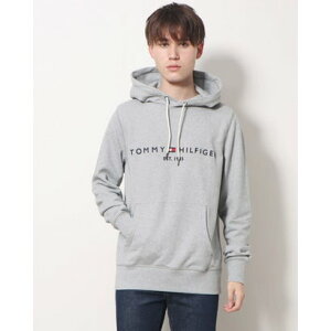 トミー ヒルフィガー TOMMY HILFIGER エンブロイドロゴパーカー (グレー)