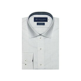 トーキョーシャツ TOKYO SHIRTS 【超形態安定】 ワイドカラー 長袖 形態安定 ワイシャツ 綿100% （ブルー）