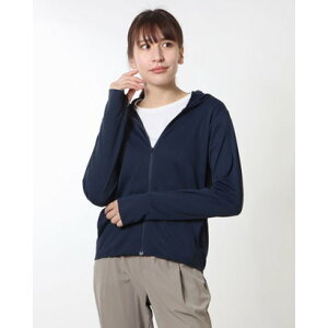 ティゴラ TIGORA レディース 長袖ジャージジャケット iCOOLメッシュフードジップパーカー TR-9C2183PK (ネイビー)