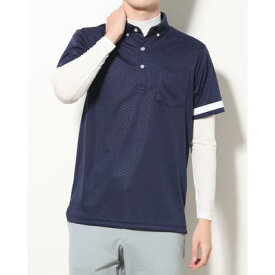 イグニオ IGNIO メンズ ゴルフ セットシャツ アイクールプリントセットシャツ IG-1L1083B-C2P （ネイビー）