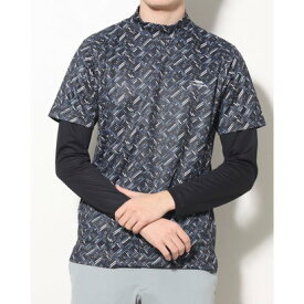 ティゴラ TIGORA メンズ ゴルフ セットシャツ 遮熱ライン&ドット幾何学Pモックセットシャツ TR-1L1103H2P （カラーなし）