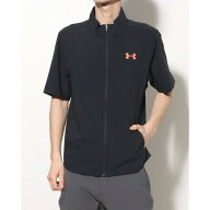 アンダーアーマー UNDER ARMOUR メンズ クロスジャケット UA FRESH WOVEN SHORT S FULLZIP 1378372 （Bla…