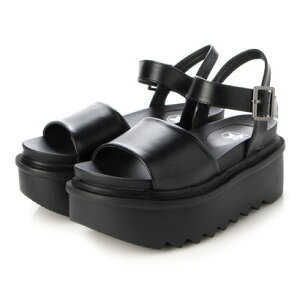 アタガール attagirl 厚底シャークソールサンダル (ブラックスムース)