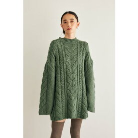 CABLE KNIT チュニック GRN