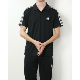 アディダス adidas メンズ 半袖機能ポロシャツ M TR-ES ピケ 3S ポロシャツ IB8107 （ブラック/ホワイト）