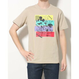 ディズニー Disney メンズ 半袖Tシャツ コットンミッキーグラフィックTシャツ DN-9C12073TS （BEIGE）