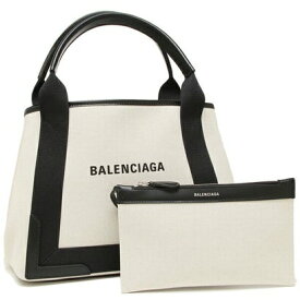バレンシアガ BALENCIAGA ハンドバッグ ネイビースモールカバ Sサイズ ロゴ ホワイト レディース BALENCIAGA 339933 210F3 9261 A4対応 （NATURAL GRUNG FLOW BLACL）