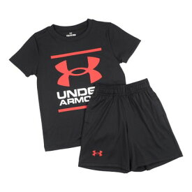 アンダーアーマー UNDER ARMOUR ジュニア Tシャツハーフパンツセット UA TECH SHORT SLEEVE T&SHORTS 1378275 （Black / Black / Red）