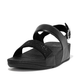 フィットフロップ fitflop LULU CRYSTAL EMBELLISHED BACK-STRAP SANDALS （All Black）