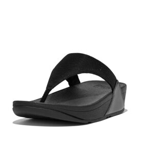 フィットフロップ fitflop LULU SHIMMERLUX TOE-POST SANDALS （All Black）