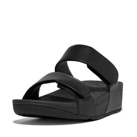 フィットフロップ fitflop LULU ADJUSTABLE LEATHER SLIDES （All Black）