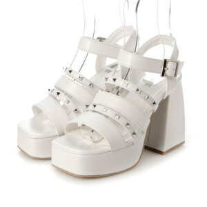 アタガール attagirl 厚底スタッズサンダル (ホワイトスムース)