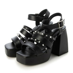 アタガール attagirl 厚底スタッズサンダル (ブラックスムース)