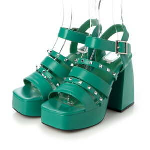 アタガール attagirl 厚底スタッズサンダル (グリーンスムース)