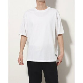 プーマ PUMA メンズ 半袖Tシャツ ビッグロゴ オーバーサイズ SS Tシャツ_ 676215 （PUMA WHITE）