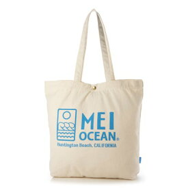 メイオーシャン MEI OCEAN MEI OCEAN/メイオーシャン キャンバストートバッグ お買い物バッグ 肩掛け 軽量 （ホワイト×ブルー）