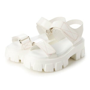 アタガール attagirl 厚底タンクソールサンダル (ホワイト)