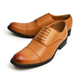 アラ モーダ alla moda ビジネスシューズ 日本製 革靴 メンズシューズ 紳士靴 レースアップ 内羽根 ストレートチップ （ライトブラウン）