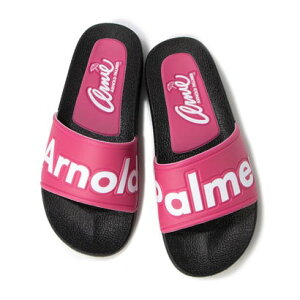 アーニーアーノルドパーマー arnie arnold palmer アーノルドパーマー ビッグロゴ スライド シャワーサンダル (BLACK/PINK)