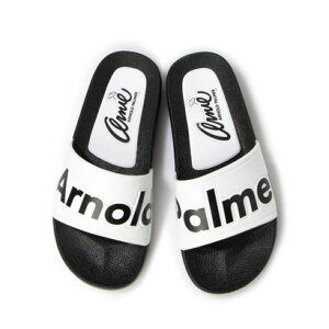 アーニーアーノルドパーマー arnie arnold palmer アーノルドパーマー ビッグロゴ スライド シャワーサンダル (WHITE/BLACK)