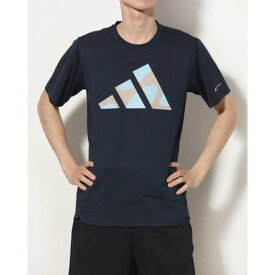 アディダス adidas メンズ 半袖機能Tシャツ M MARIMEKKO Tシャツ HR8208 （レジェンドインク/ハローブルー/ライトブラウン）