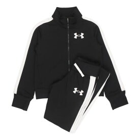 アンダーアーマー UNDER ARMOUR ジュニア ジャージ上下セット UA Knit Track Suit 1363380 （Black / White / White）