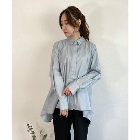 クープルクール COUPE LE COEUR バックフレアーシャツ【洗える】 （BLUE GRAY）(フィント Fi.n.t)