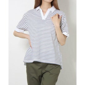 ファイン FINE 【Longchamp】綿ボーダーシルケット衿付きTシャツ