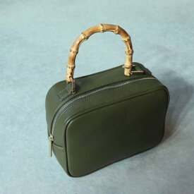 ミレム mirem Bamboo square bag （OLIVE GREEN）