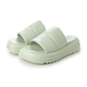 アタガール attagirl 厚底パデットベルトミュール (グリーンスムース)