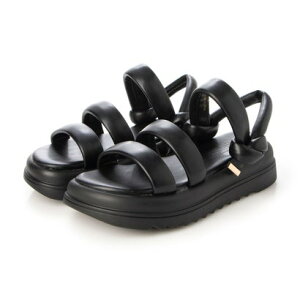 アタガール attagirl 厚底シャークソールサンダル (ブラックスムース)