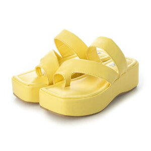 アタガール attagirl 厚底トングミュールサンダル (イエロースムース)