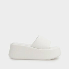 Constance コンスタンス フラットフォームサンダル （White）