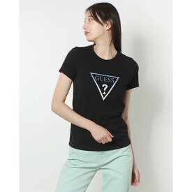 ゲス GUESS Denim Emboss Triangle Tee （BLK） Tシャツ レディース