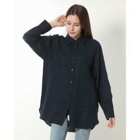 トミー ヒルフィガー TOMMY HILFIGER LINEN OVERSIZED SHIRT LS （ネイビー）