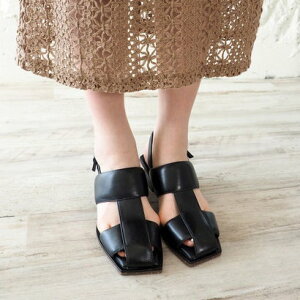 サヴァサヴァ cava cava ブロックヒールサンダル (ブラック)