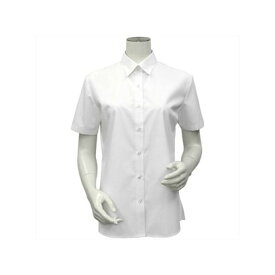 トーキョーシャツ TOKYO SHIRTS 【透け防止】 形態安定 レギュラー衿 半袖 白無地・ブロード レディースシャツ （ホワイト）