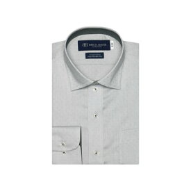 トーキョーシャツ TOKYO SHIRTS 【超形態安定】 ワイドカラー 長袖 形態安定 ワイシャツ 綿100% （グレー）