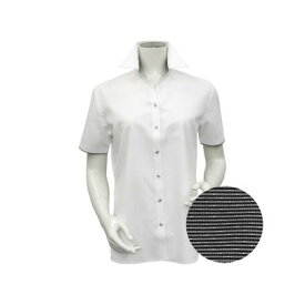 トーキョーシャツ TOKYO SHIRTS 【透け防止】 スキッパー衿 半袖 形態安定 レディースシャツ （ホワイト）