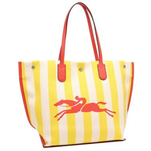 �����V���� LONGCHAMP �g�[�g�o�b�O ���] �G�b�Z���V���� L�T�C�Y �C�G���[ ���f�B�[�X LONGCHAMP 10090 HCS H30 �iJAUNE BLANC�j
