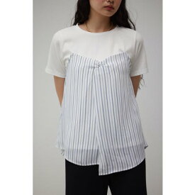 STRIPE BUSTIER LAYERED TOPS 柄WHT5