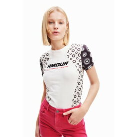 デシグアル Desigual 刺繍 オーバーサイズTシャツ （ホワイト）