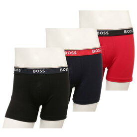 ヒューゴボス HUGO BOSS ボス ボクサーパンツ アンダーウェア レギュラー丈 ブラック ネイビー レッド メンズ HUGO BOSS 50489606 974【返品不可商品】 （BLACKNAVYRED）