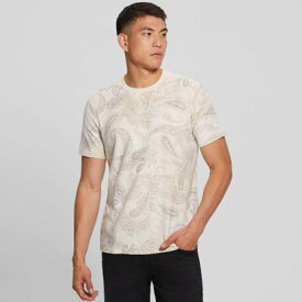ゲス GUESS Eco Linen-Blend Paisley Tee （F0F8） Tシャツ
