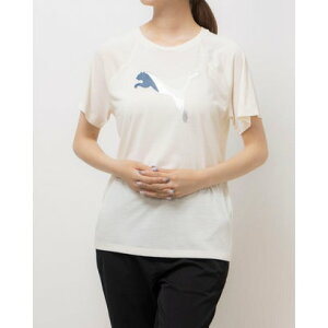 プーマ PUMA レディース Tシャツ PUMA EVOSTRIPE トレーニング 吸汗速乾 672288 (ベージュ)